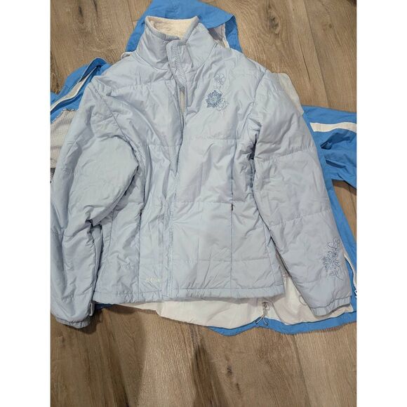 Columbia XCO Women’s Large Interchange 3-in-1 Jacket – Blue – Removable Hood – E - Picture 10 of 16